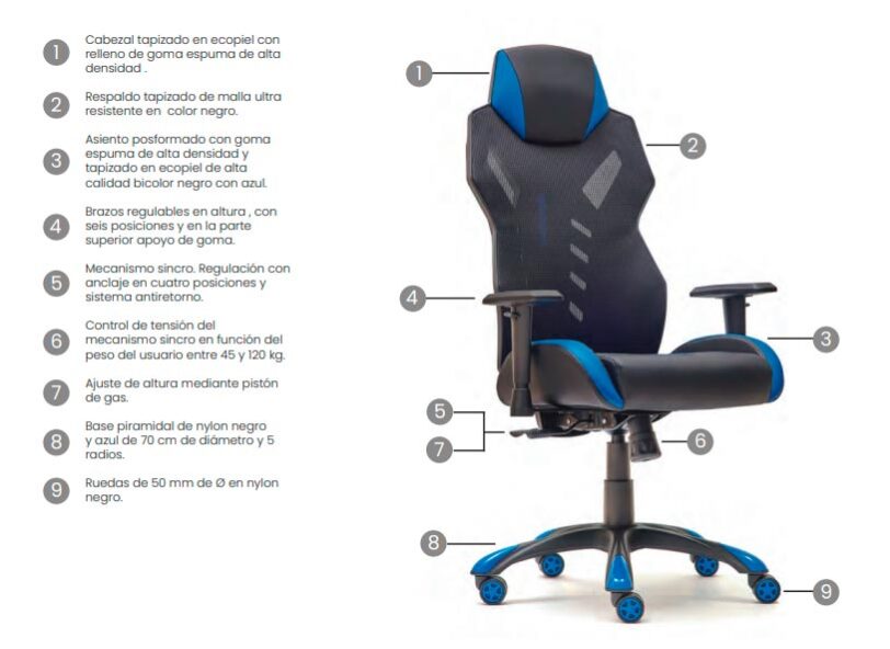 Silla gaming mod. Galaxy-10